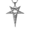 Viking Style Pentagram Pendant Necklace Stainless Steel Chain For Men Retro Jewelry