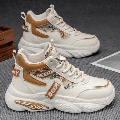 Herrenschuhe Herbst 2025 neue atmungsaktive High-Top-Sportschuhe Herren-Trend vielseitige Plateau-Freizeit-Lauf-Dad-Schuhe