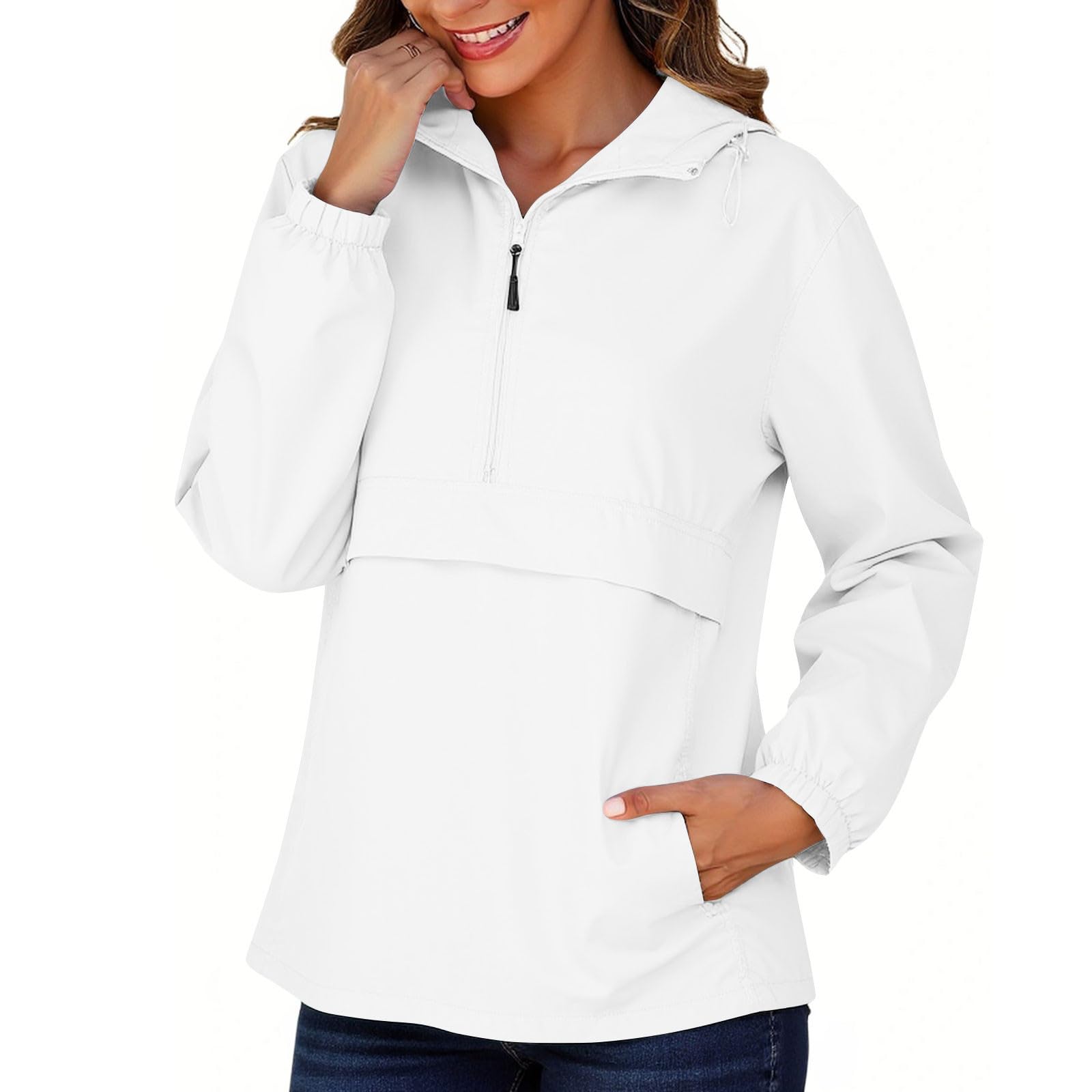 

Women s Fashion Casual Solid-Color Waterproof Outdoor Hiking Short-Sleeve Top XL белый