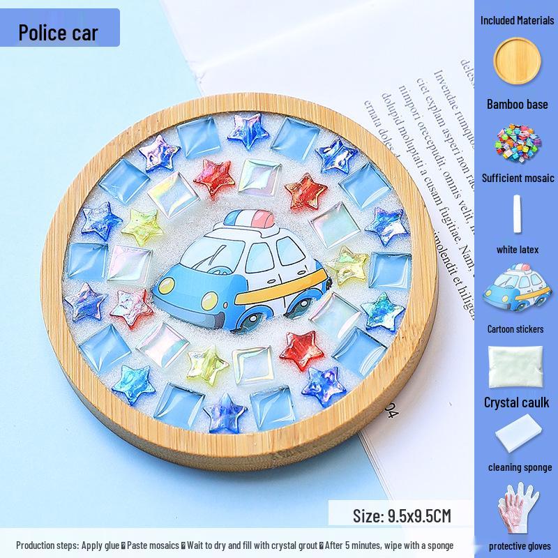 Mosaic DIY Coaster Kit: Parent-Child Creative Gift for Kids