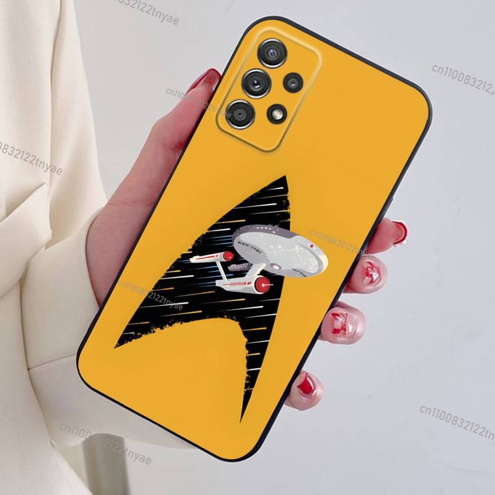 Cool S-Star T-Trek Phone Case For Samsung S24,21,22,23,30,Ultra,20,Plus,Note,10,9,Black soft silicone case