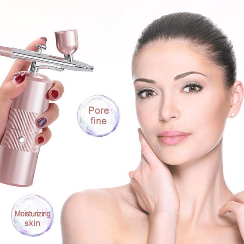 Oxygen Injector Mini Air Compressor Kit Air-Brush Paint Spray Gun Airbrush For Facial Hydrating Device Mist Sprayer Beauty Tool