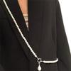 Elegant Pearls Body Chain Necklace Stylish Pearls Body Accessory Elegant Crossbody Chain for Party and Wedding Wear