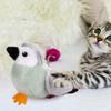 Cats Toys, Cat Squeaking Bird Toy Chaser Interactive Toy, Funny Squeak Kitten Plush Toys for