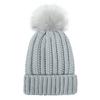 Fashion Solid Color Knitted Hat Pompom Thick Casual Simple Fall Winter All-match