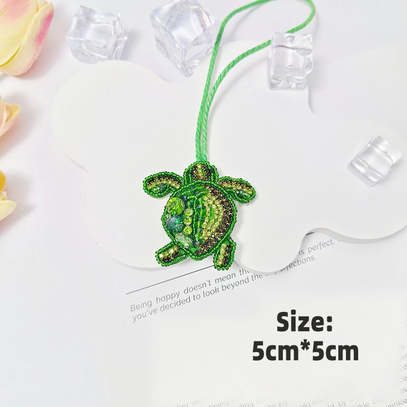 3D Ocean Theme Patches Handmade Rhinestone Beaded Patches with Hanging Rope Crystal Bag Lanyard Patch Beading Applique