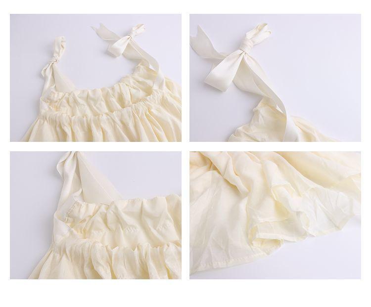 French Lace-Up High-End Camisole Dress - Women's 2026 Summer Forest Beach Style