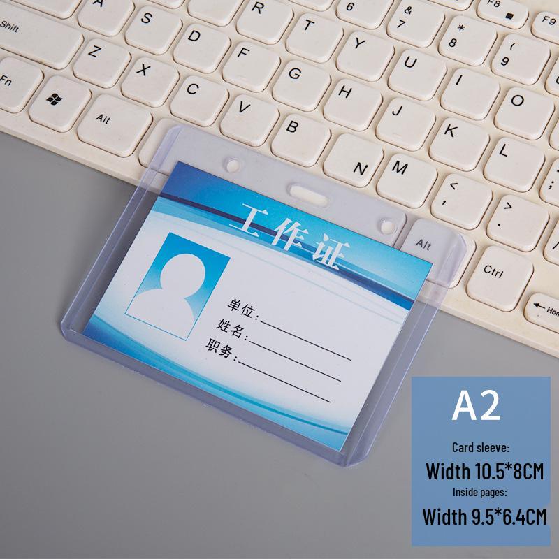 Double-Sided Transparent ID Holder with Lanyard for Student, Access, or Conference Pass and QR Code Tag