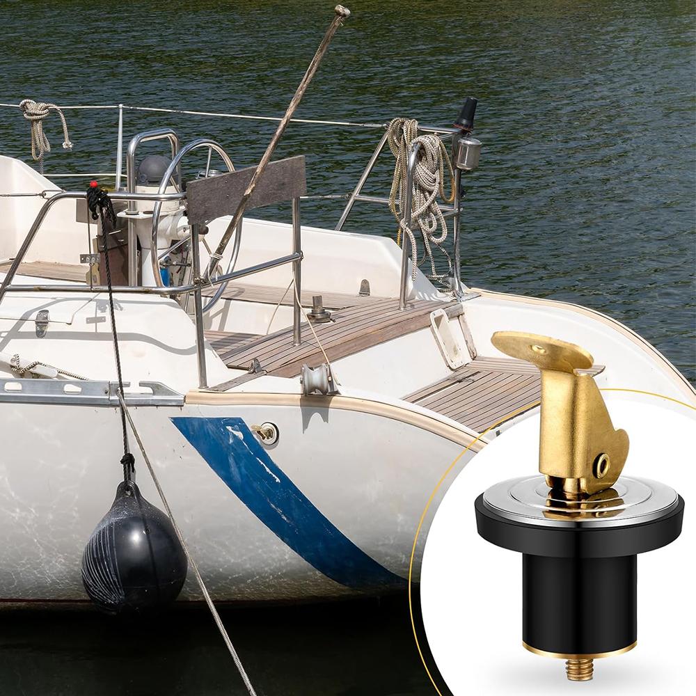 3Pcs 5/8 Inch Brass Drain Plug For Boat Yacht Kayak