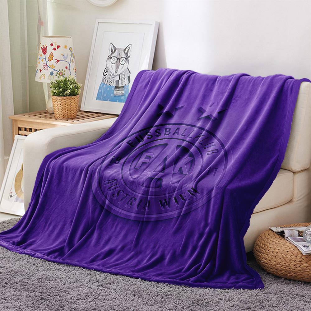 Coperta di Flanella Stampata FK Austria Vienna, Alta Qualità, Confortevole per Tutte le Stagioni, Arredamento per la Casa, Calore e Comfort