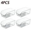 2Pcs/3Pcs/4Pcs Clear Fridge Organizer Open Drawer Snack Storage Box Multifunctional Container For Home
