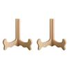 2 Pieces Sturdy Wood Display Stands for Plates and Sculptures Suitable for Any Decoration Elegant Styles Various Sizes