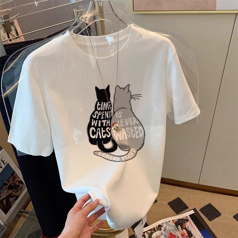 

2025Принт Короткий рукав Большой размер Женская футболка с коротким рукавом Летняя Свободная Женская футболка Высокое качество Узор с буквами CCXX212 XXXL