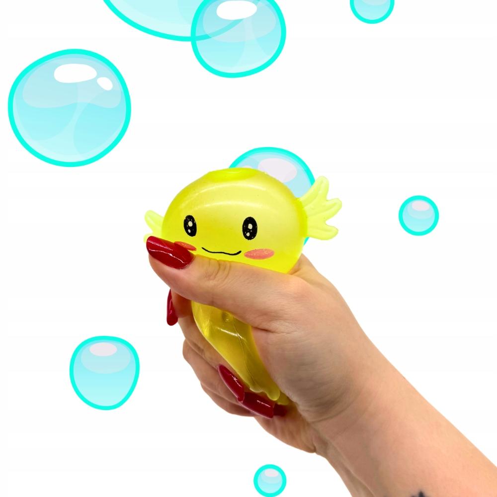 Gniotek Antystresowy Sensoryczny Uroczy Uśmiechnięty Axolotl