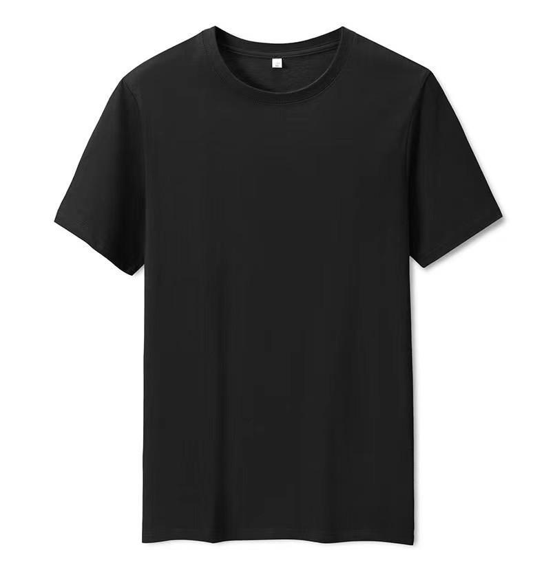 Available: Men's 180g Cotton Crew Neck Short Sleeve T-Shirt - Solid Color, Pure Cotton, Ideal for Summer and Advertising.