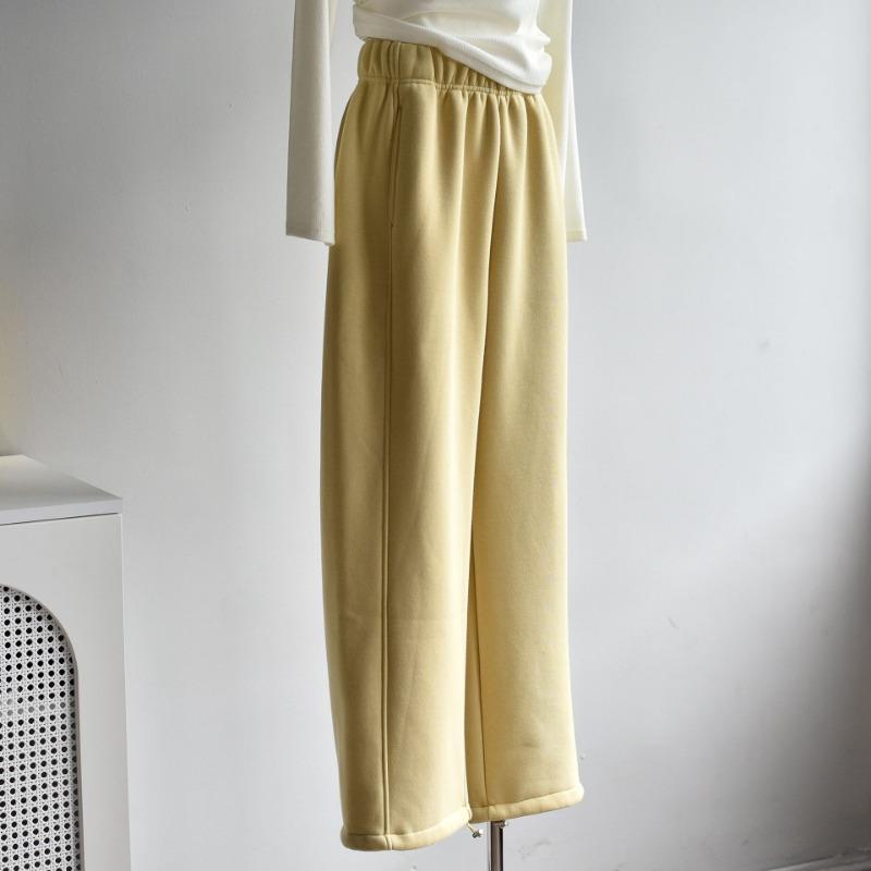 Winter Women's Thick Casual Wide Leg Loose Sports Cotton Sweatpants Casual Pants