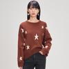 Women's Star Pattern Wool Knit Long Sleeve Sweater