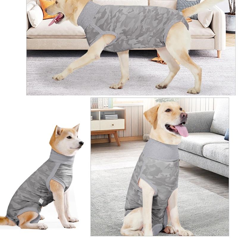Pet Recovery Suit for Dog After Surgeries Protects Abdominal Area from Licking Features Tailored Opening for Male Dogs