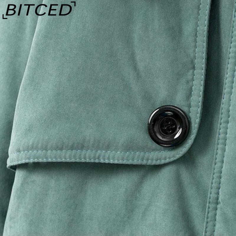 BITCED Autumn/Winter Plus Size Women's Shearling Hooded Zip-Up Fleece-Lined Coat