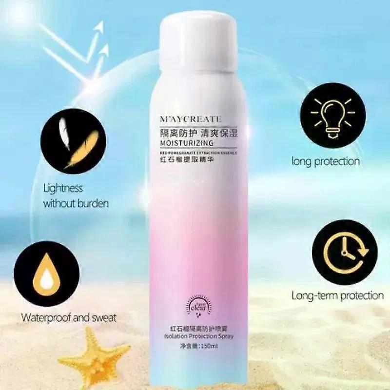 Red Pomegranate Whitening Essence Sunscreen Spray Waterproof Body Neck Moisturizing Hydrating Anti UV Protection For Skin Care