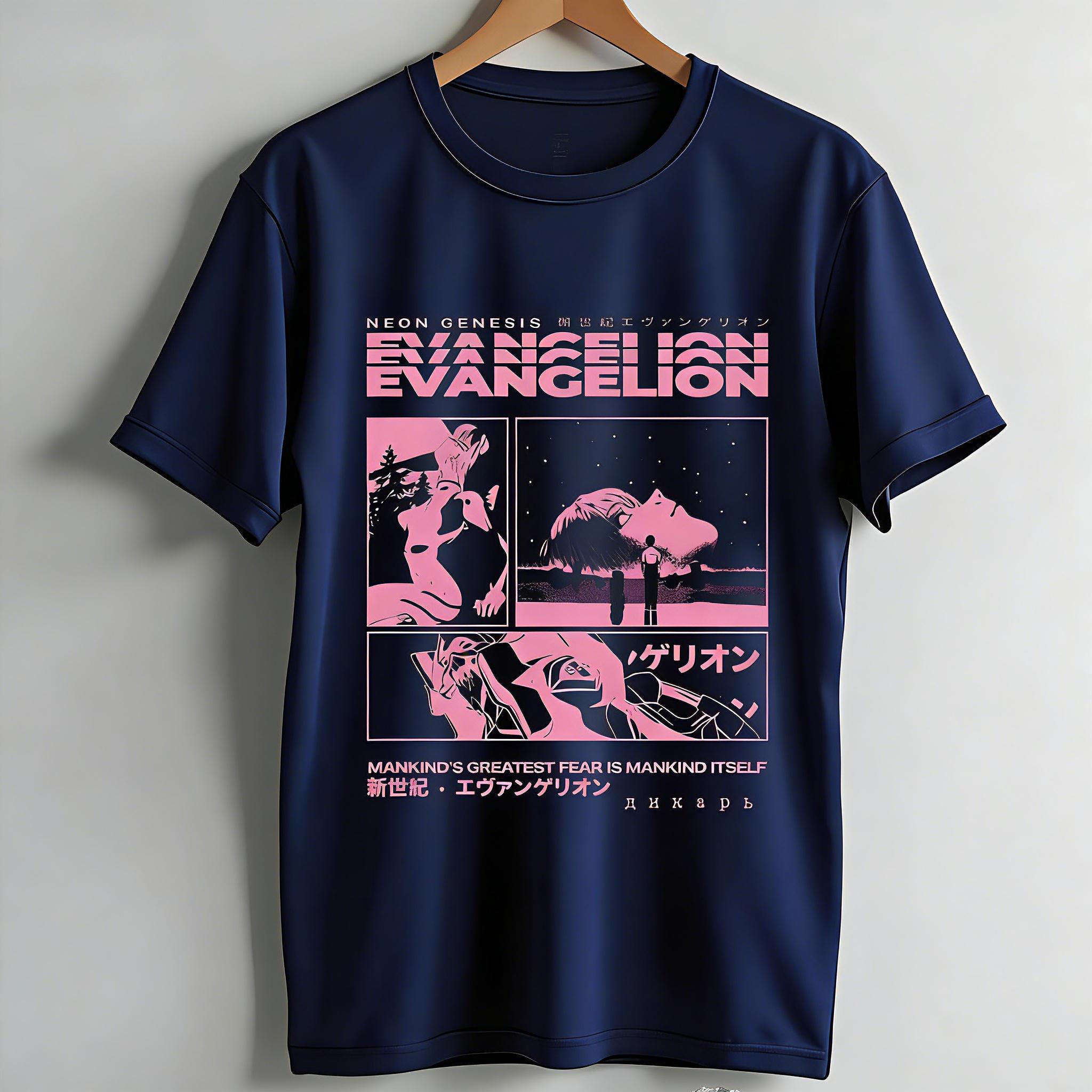 

End of Evangelion Neon Genesis End of Evangelion Shirt Anime Shirt Eva Gift for Her Anime Fan Gift for Him Anime Fan Gift 4XL
