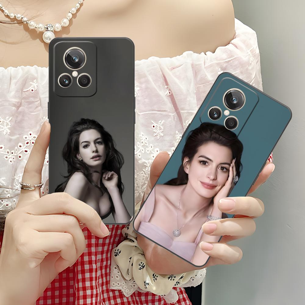 Anne Hathaway Handyhülle für Realme 15 14 13 12 11 10 9 Pro Plus T i Lite 5G Bunter Druck Cover Handys Hübsch