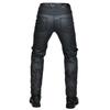 Mens Motorcycle Riding Pants Straight Cut Waterproof Retro Casual Biker Jeans With Extended Silicone Grip