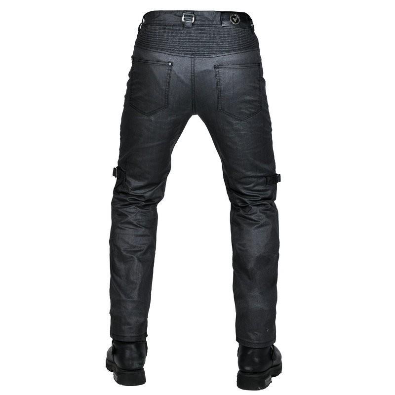 Mens Motorcycle Riding Pants Straight Cut Waterproof Retro Casual Biker Jeans With Extended Silicone Grip
