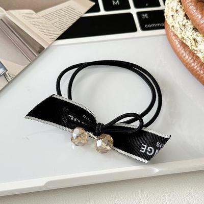 3/5Pcs Temperament Elegant French Camellia Pearl Large Intestine Tie Head Rope Rubber Band Accessories Hair Ties
