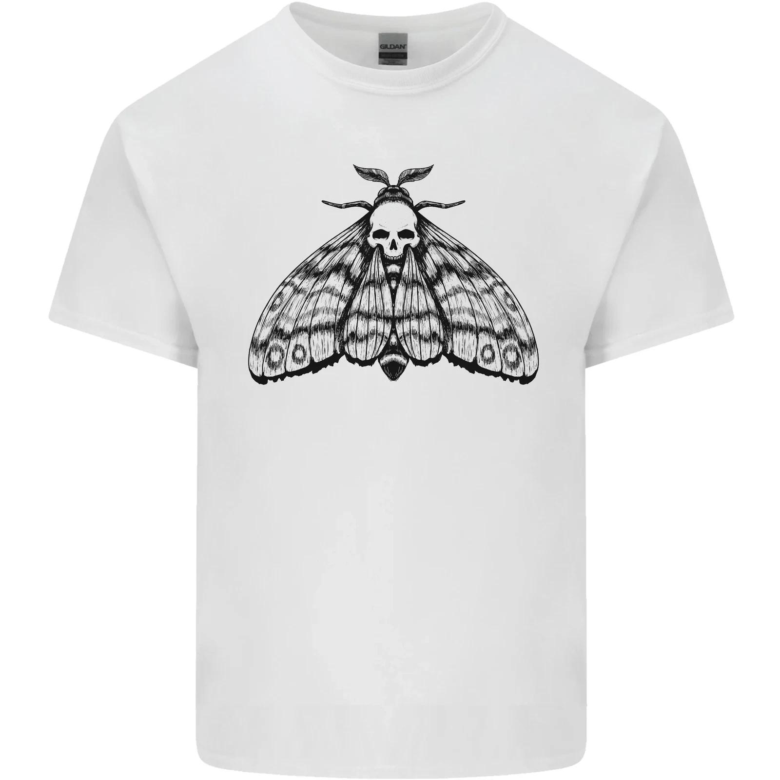 A Gothic Moth Skull Kids T-Shirt Childrens 3XL