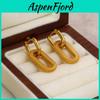 Geometric Style Stainless Steel Earrings For Women With Electroplated Finish Sophisticated Accessory