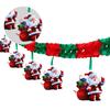 Christmas Banner Decoration Holiday Party Honeycomb Paper Pull Flower Pendant Santa Ceiling Arrangement Decoration Banner