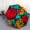 1pc Clocks TimeAutomatic Open/close Umbrella, 8-Rib Sturdy Structure, Portable Travel Umbrella, Parties, Everyday Usec57