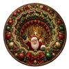 3D Christmas Round Floor, Velvet, 60 60 Cm, Festive Holiday Home Decor