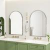 Domed Mirror, Bathroom Wall Mirror, Vanity Mirror, or Decorative Domed Wall Mirror, Silver Finish