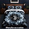 Juventus FC Design Bed Bedding Set 1 Duvet Cover + 2 Pillowcases Soft Breathable Household Bed Linens