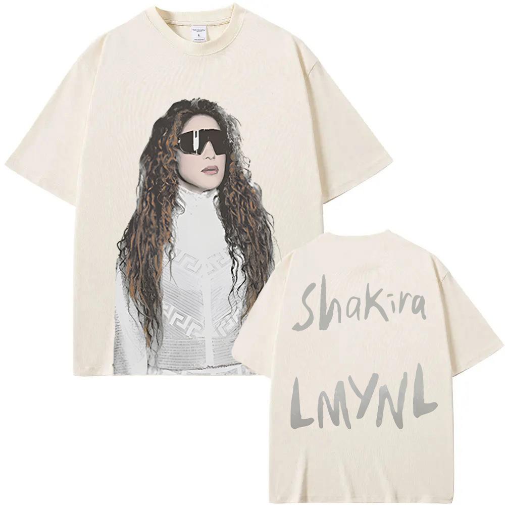 LMYNL Welttournee Sonnenbrillen T-Shirt Shakira 100% Baumwolle Hochwertiges T-Shirt Harajuku Bequemes T-Shirt