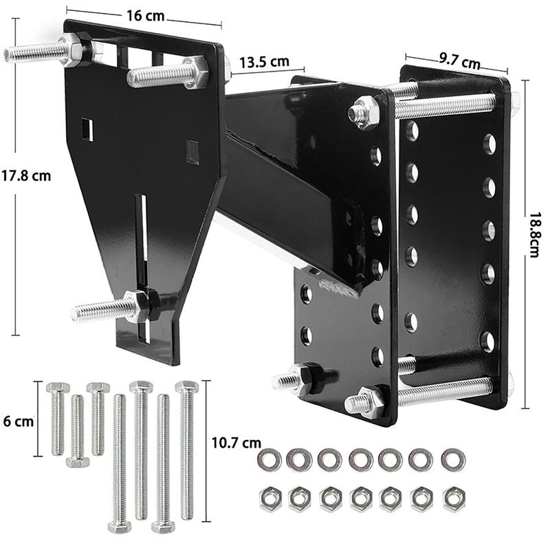 Spare Tire Winch Carrier Steel Holder for Trailer SUV Boat Utility Secure Transport