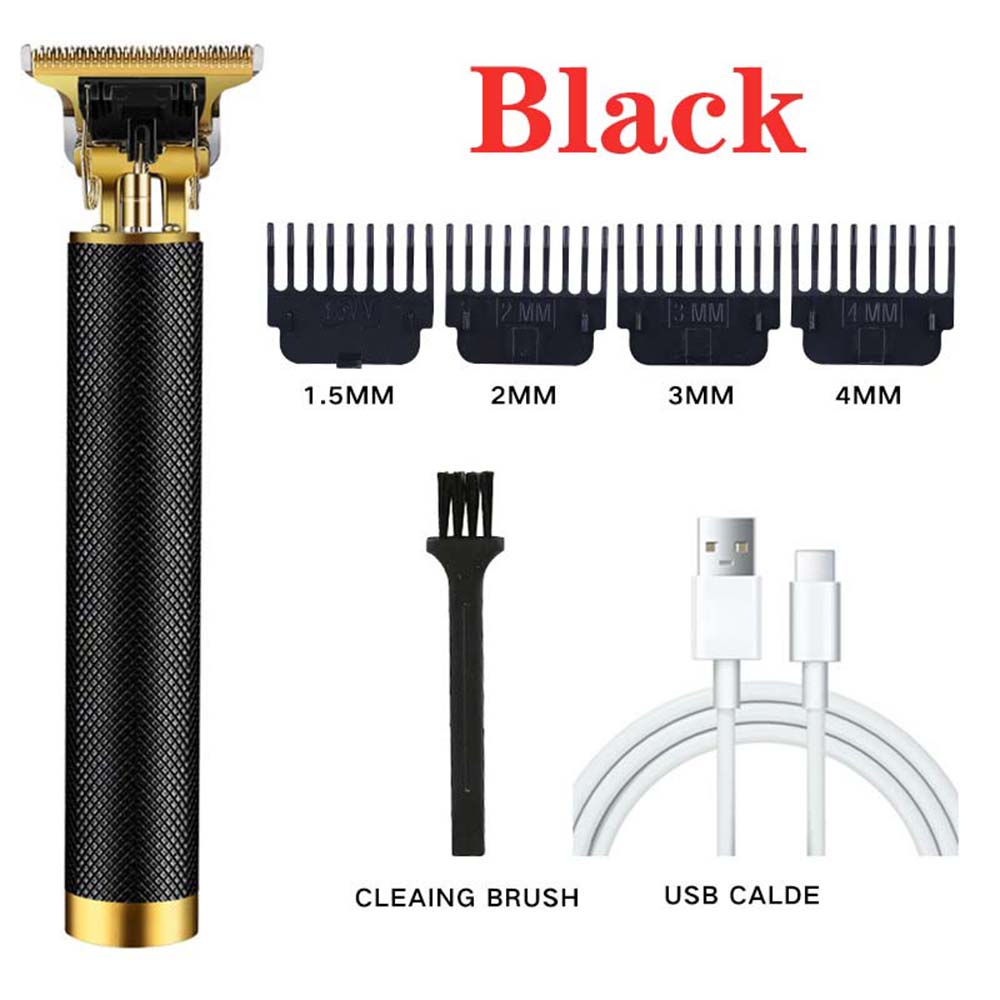 

Профессиональная электрическая машинка для стрижки волос для мужчин T-образный триммер для бороды и волос Машинки для стрижки Аккумуляторная беспроводная Электробритва чёрный