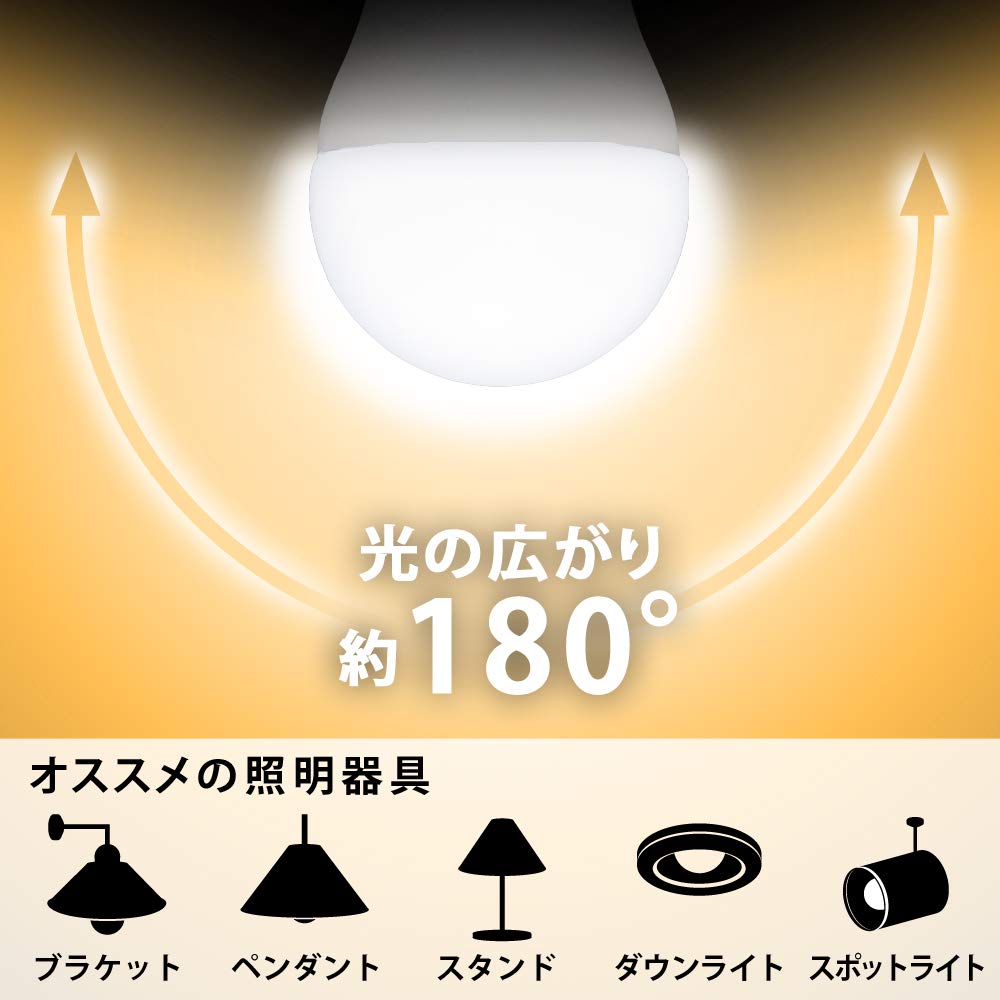 Saving Iris Ohyama LED Light Bulb E17 Wide Beam Angle 60W Equivalent Warm White [Energy Measures] LDA6L-G-E17-6T7