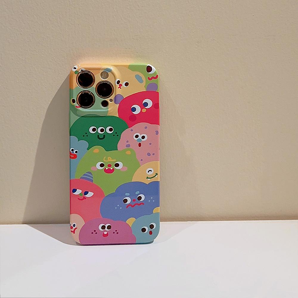 Niedliche Monster Handyhülle für iPhone 13, iPhone 15, iPhone 16 Pro Max