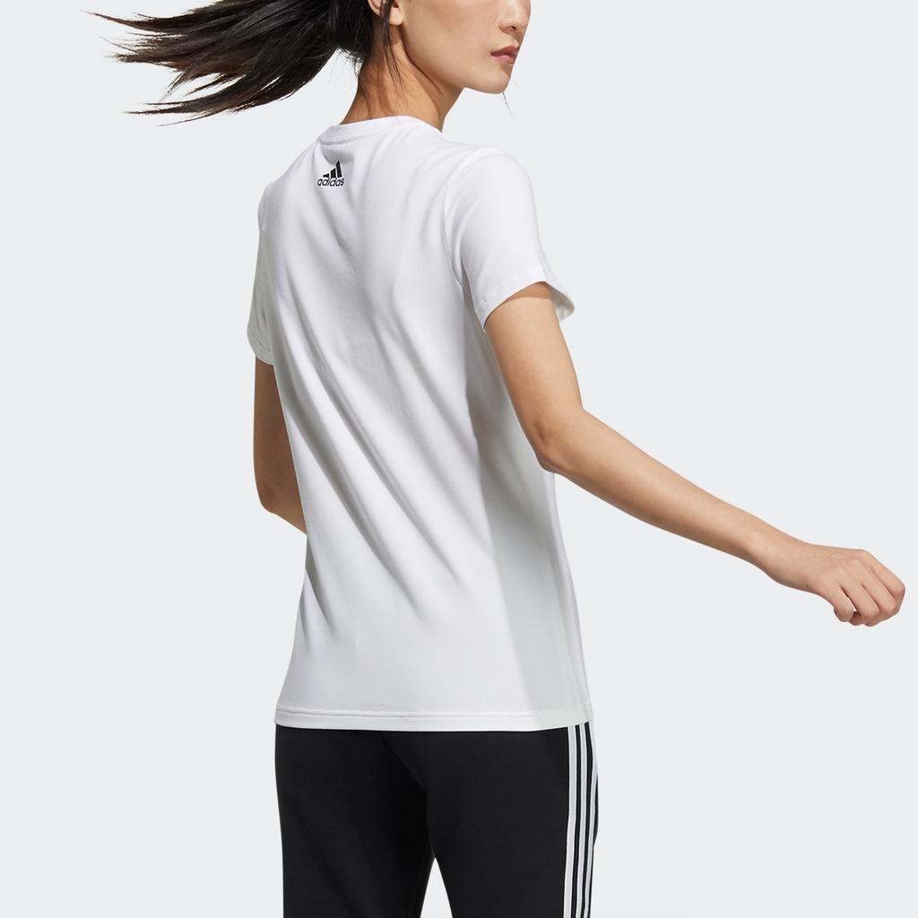adidas Fi Tee Foil Logo Print Sports Short Sleeve T-Shirt Women Tops White GP0683