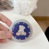 Little Fresh Girl Magnetic Attraction Applies To Magsafe Creative Round Ring Solid Color Round Bear Mirror