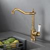 TLXT Antique Wall-Mounted Kitchen Faucet