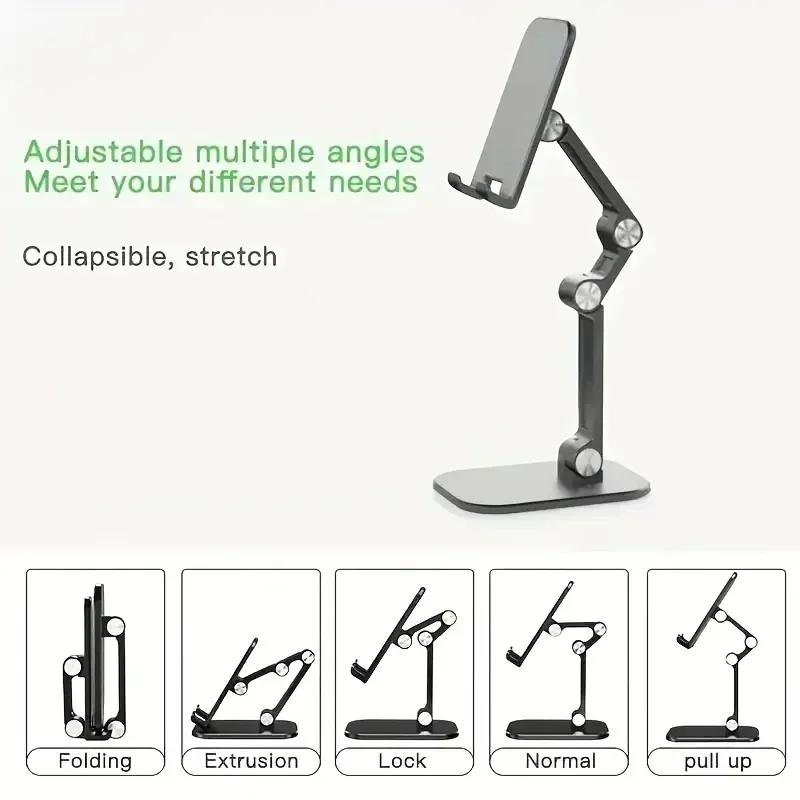 Faltbarer Desktop-Handy-Ständer für iPad iPhone 15 14 Smartphone-Halterung Tablet Schreibtisch Handy Tragbare Halterung