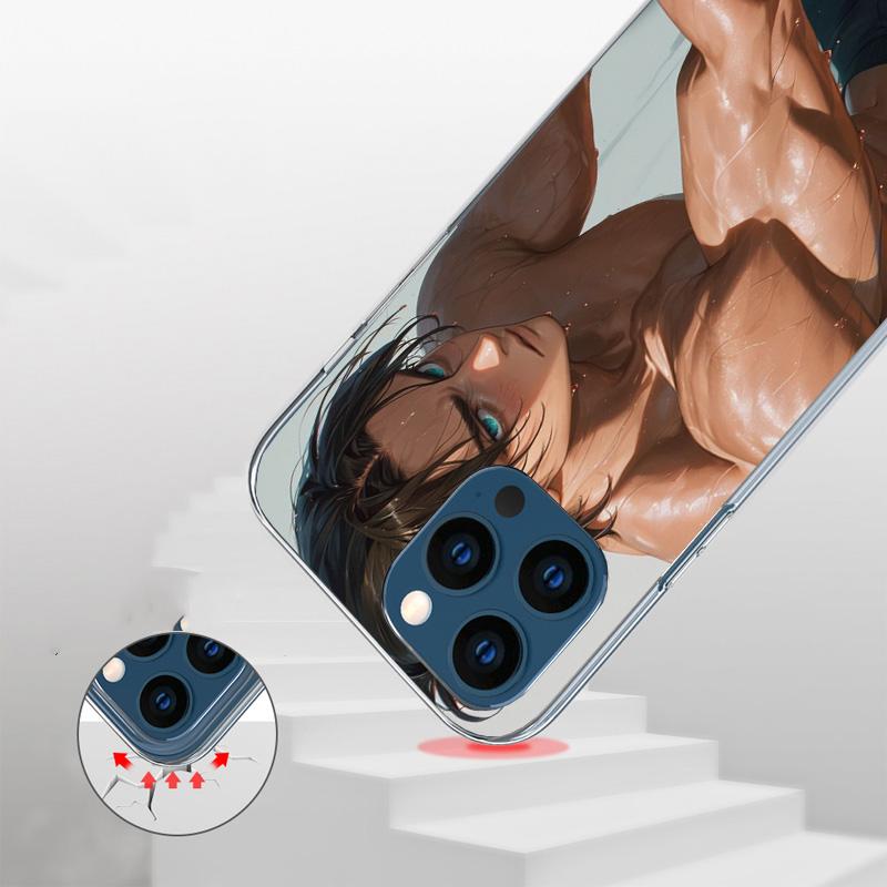 A-Attack on T-Titan Eren Yeager Phone Case For iPhone 17 Air 16 15 Pro Max 14 Plus 13 Mini 12 11 Cover 7 8 SE Silicone Shell Pri