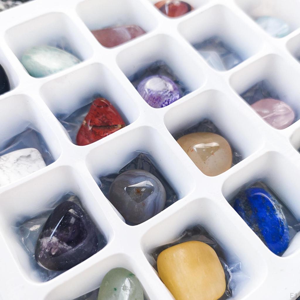 20 Pieces Rocks Collection Box Teaching Aids Ore for Children Birthday Present