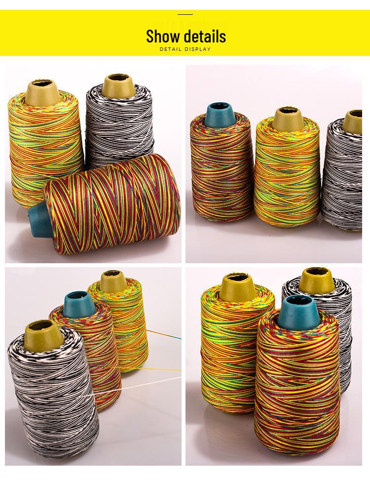 402 Colorful Variegated Sewing Machine Thread - Rainbow Cotton, Gradient Section-Dyed, Clothing Accessories In Stock