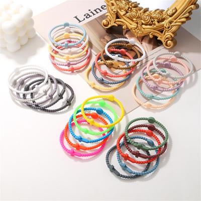 5 Stück Bonbonfarben Jesus Armbänder Set für Damen Herren Einfach Bunt Silikon Kreuz Dünne Armbänder Freundschaft Party Schmuck Geschenke