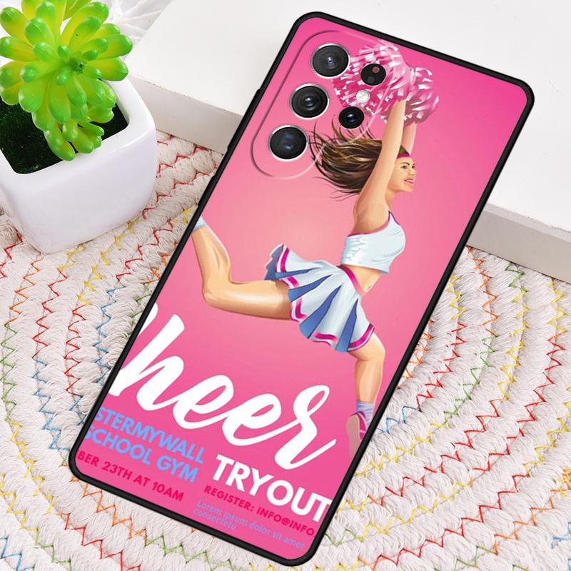 Cheerleader Cheer Pink Quote Phone Case for Samsung Galaxy Note 10 Pro S26 Ultra S23 S24 FE S25 S21 S22 PLUS Shockproof Cove